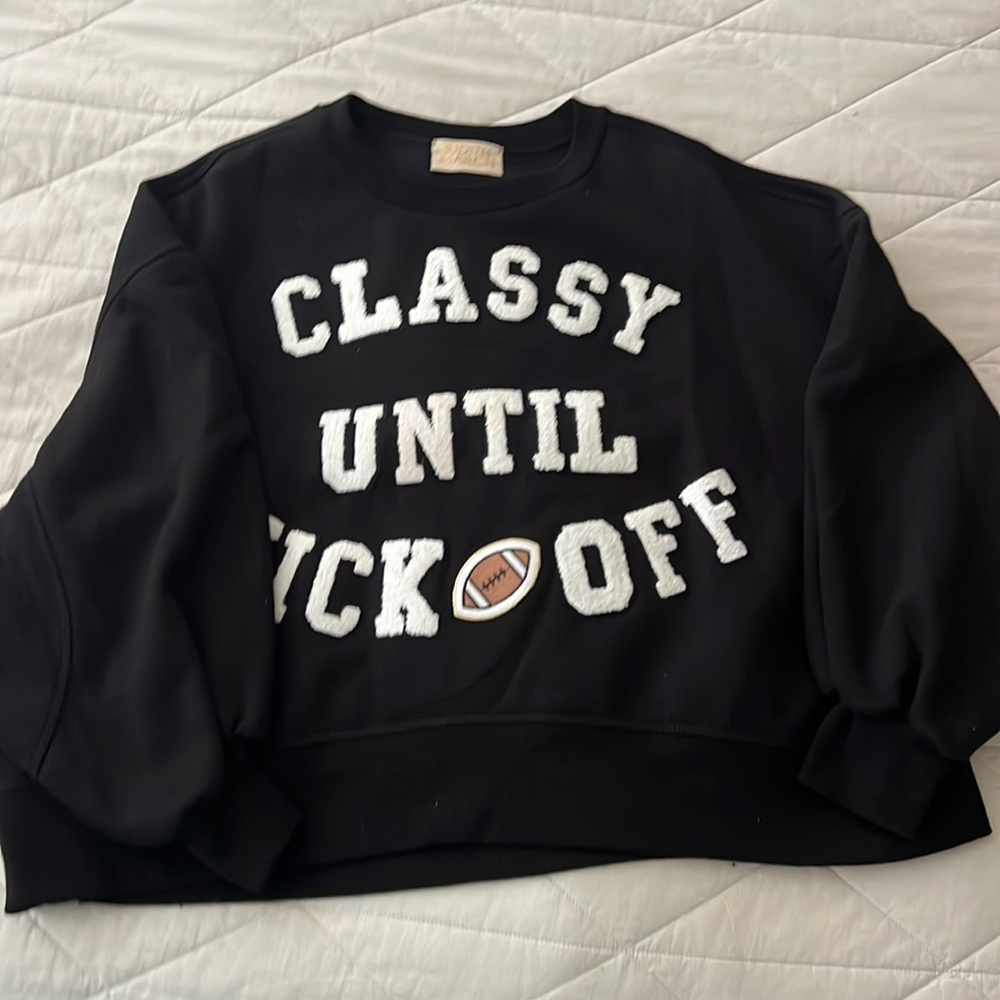 Judith March CLASSY UNTIL KICKOFF HELMET PULLOVER black large - Picture 8 of 16